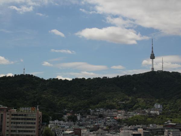 Myeongdong Merlin Hotel : photo 4 de la chambre chambre double - vue sur montagne