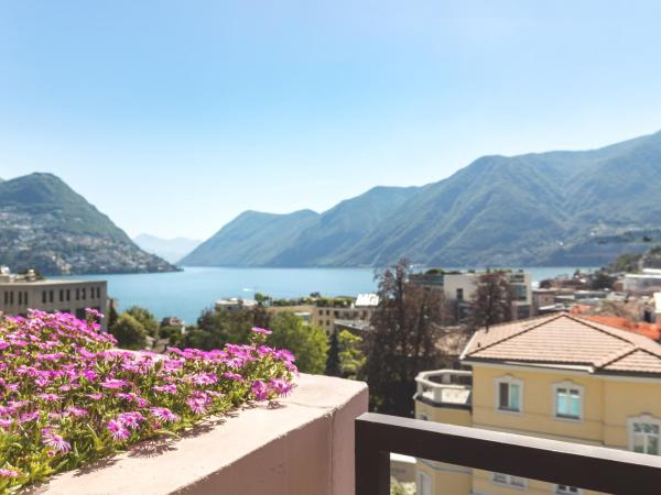 Hotel Delfino Lugano : photo 4 de la chambre chambre double supérieure - vue sur lac