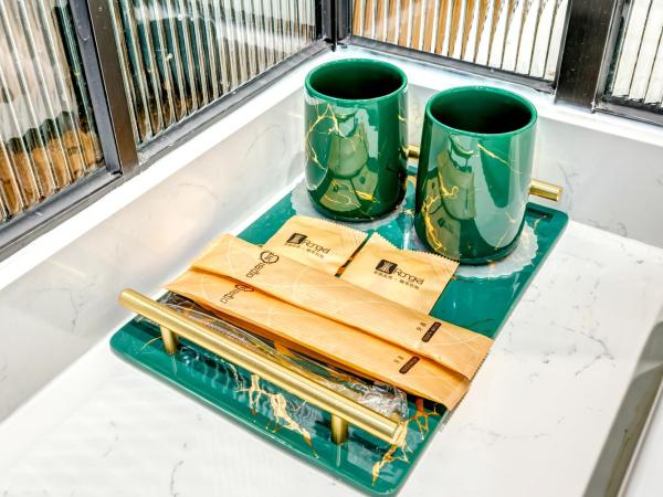 Happy Dragon City Culture Hotel-Tianjin Draum Tower & Dayuecheng shopping mall : photo 9 de la chambre chambre lits jumeaux avec salle de bains privative