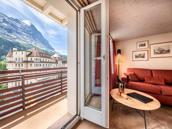 Hotel Kreuz&Post**** Grindelwald : photo 3 de la chambre chambre double deluxe avec balcon - vue sur eiger