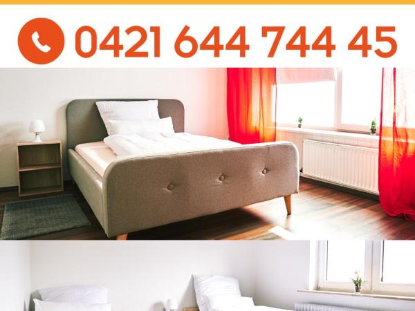 Pension & Monteurwohnungen Burglesum Bremen : photo 7 de la chambre chambre lits jumeaux standard avec salle de bains commune