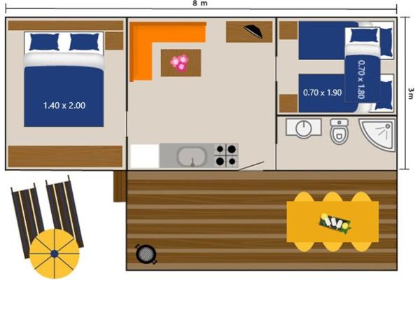 Easyatent Mobile home Bijela Uvala : photo 2 de la chambre mobile home