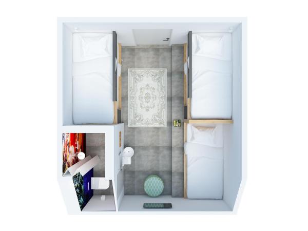 Bunk Hotel Amsterdam : photo 8 de la chambre chambre bunk avec lits superposés pour 5 personnes