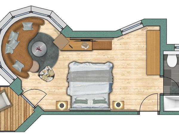 Resort La Ginabelle : photo 8 de la chambre grande chambre double - vue sur mont cervin