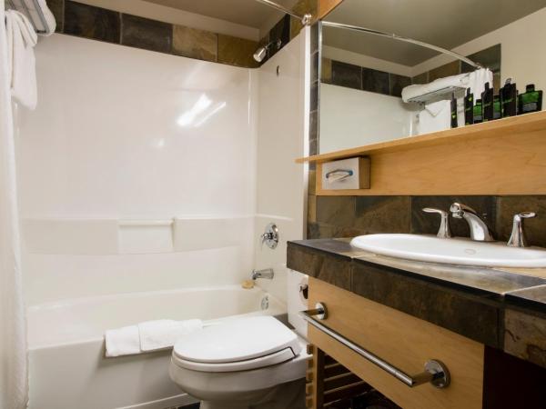 The Juniper Hotel & Bistro : photo 1 de la chambre chambre de luxe avec 2 lits doubles et vue sur la montagne