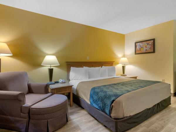 Econo Lodge : photo 1 de la chambre chambre lit king-size avec douche accessible en fauteuil roulant - fumeurs