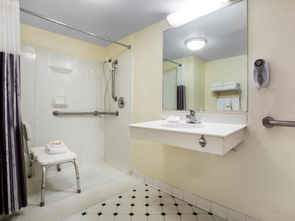 La Quinta Inn by Wyndham Austin Oltorf : photo 2 de la chambre chambre lit king-size avec douche accessible en fauteuil roulant - adaptée aux personnes à mobilité réduite/non-fumeurs