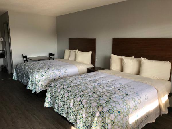 HomeTowne Studios by Red Roof San Antonio E - Frost Bank Center : photo 2 de la chambre studio avec 2 lits queen-size - non-fumeurs