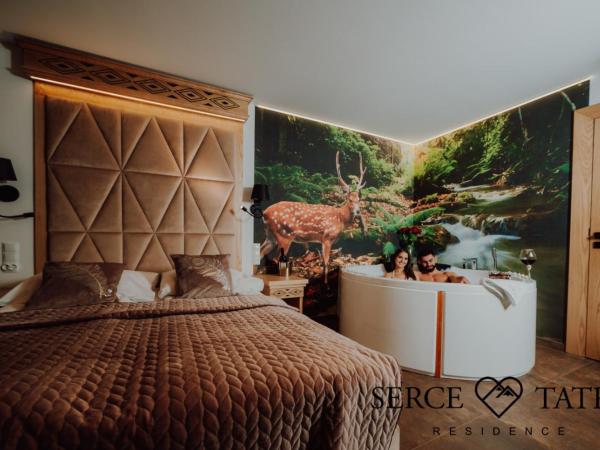 Serce Tatr Residence Zakopane - blisko Krupówek : photo 5 de la chambre chambre double de luxe avec baignoire spa 