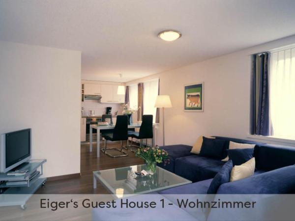 Aparthotel Eiger *** - Grindelwald : photo 1 de la chambre appartement 3 chambres - rez-de-chaussée - chalet eiger