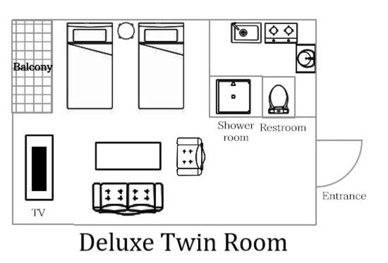 Tokyo Sakurako Hatchobori : photo 3 de la chambre chambre lits jumeaux deluxe