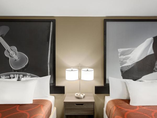 Super 8 by Wyndham San Antonio Airport North : photo 1 de la chambre 2 queen beds, mobility/hearing impaired accessible room, non-smoking