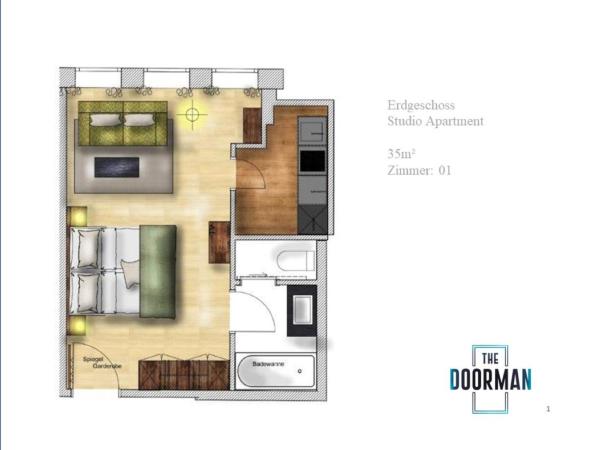 The Doorman Welle Frankfurt am Main : photo 10 de la chambre studio