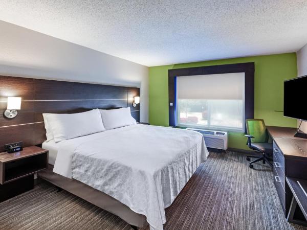 Holiday Inn Express New Orleans East, an IHG Hotel : photo 6 de la chambre chambre lit king-size standard avec douche accessible en fauteuil roulant - adaptée aux personnes à mobilité réduite