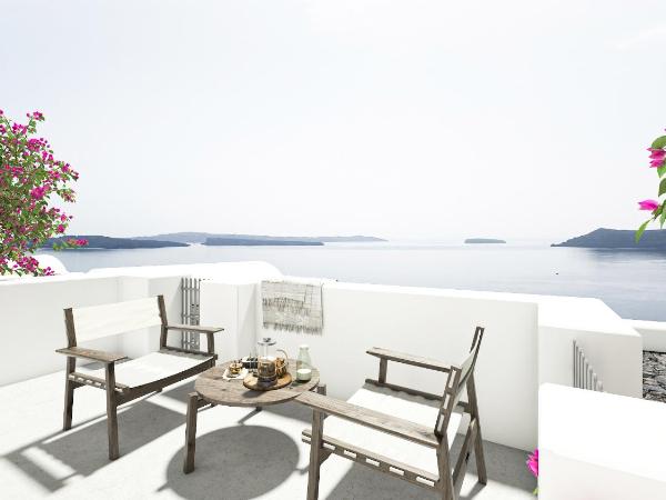 Oia Memories Suites : photo 4 de la chambre suite de luxe avec vue sur la caldeira