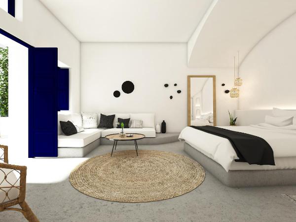 Oia Memories Suites : photo 5 de la chambre suite supérieure avec vue sur la caldeira