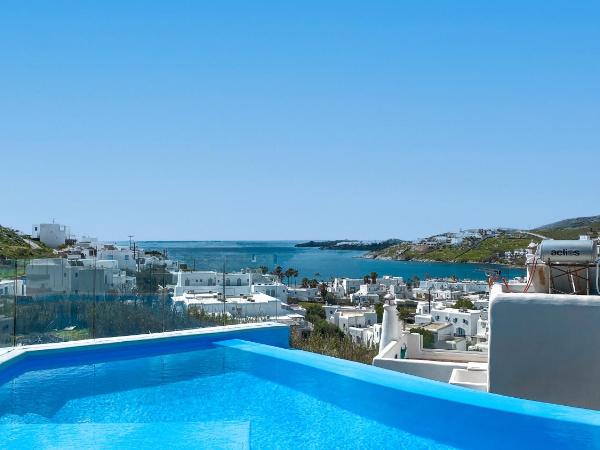 Amperian Mykonos Suites & Villas : photo 7 de la chambre appartement 2 chambres supérieur avec piscine à débordement privée - vue sur mer