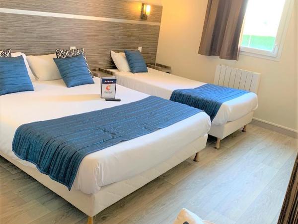 Comfort Hotel Dijon Sud - 21600 LONGVIC : photo 2 de la chambre chambre lit queen-size avec 2 lits simples 