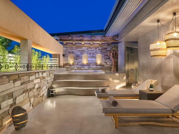 Elakati Luxury Boutique Hotel - Adults Only : photo 1 de la chambre suite lit king-size avec bain à remous extérieur privé - helios