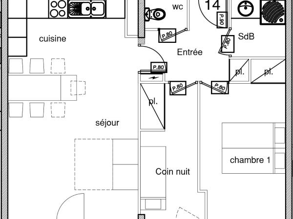 Le Sabot de Vénus : photo 7 de la chambre appartement 2 chambres