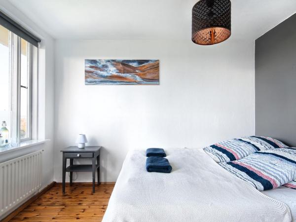 Grótta Northern Lights - Apartment & Rooms : photo 10 de la chambre chambre quadruple avec salle de bains commune