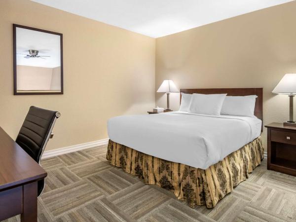 Econo Lodge Inn & Suites : photo 1 de la chambre chambre avec coin cuisine et 3 lits queen-size - non-fumeurs