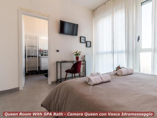 4 Star Bologna Train Station - Self Check-In : photo 9 de la chambre chambre lit queen-size avec baignoire spa