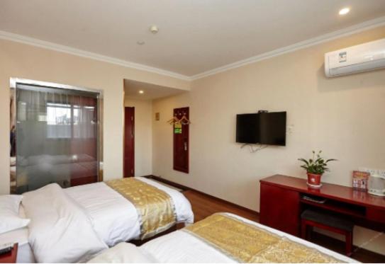 GreenTree Inn JiangSu SuZhou SuZhouLeYuan TianPing College Business Hotel : photo 3 de la chambre chambre lits jumeaux standard - citoyens chinois continentaux