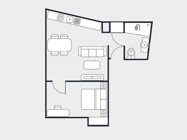 Old Town Vistula Premium Apartments : photo 6 de la chambre one-bedroom apartment - no. 10