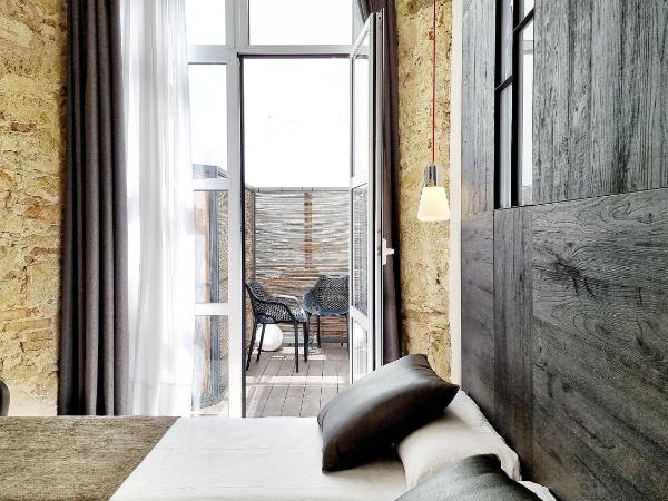 Hotel Sant Agustí : photo 3 de la chambre chambre double ou lits jumeaux avec terrasse - vue sur intérieur
