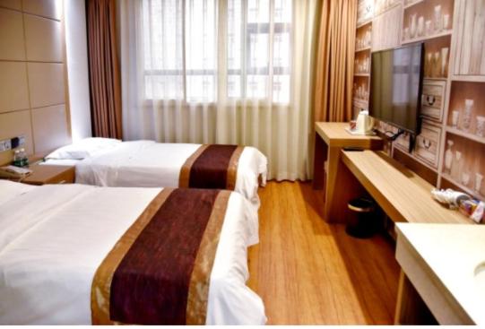 Gme Xi'an City Chang'an District Fengqiyuan Subway Station Hotel : photo 2 de la chambre chambre lits jumeaux supérieure