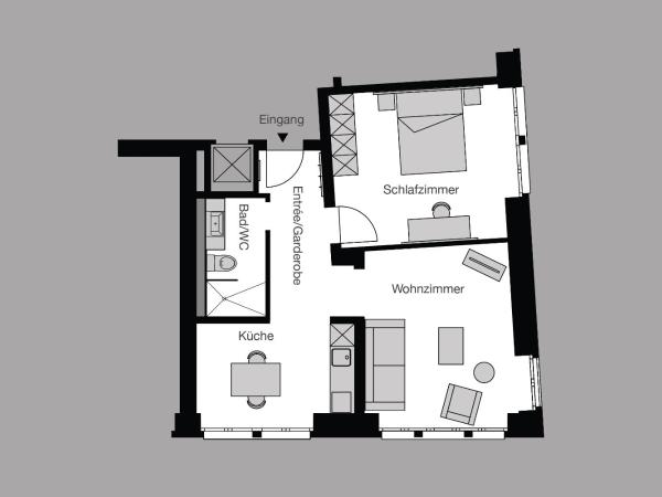 CITY STAY - Kieselgasse : photo 5 de la chambre appartement 1 chambre