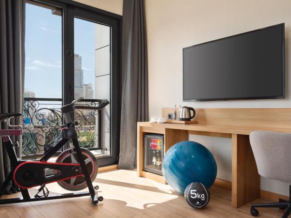 Tryp by Wyndham Istanbul Atasehir : photo 2 de la chambre chambre lit king-size avec salle de sport