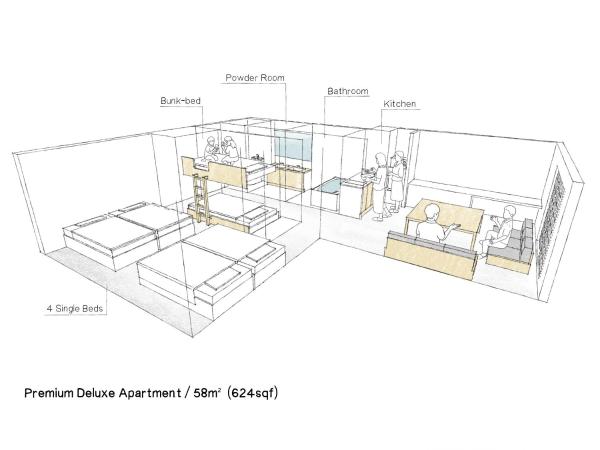 MIMARU Tokyo Ginza East : photo 7 de la chambre appartement familial premium