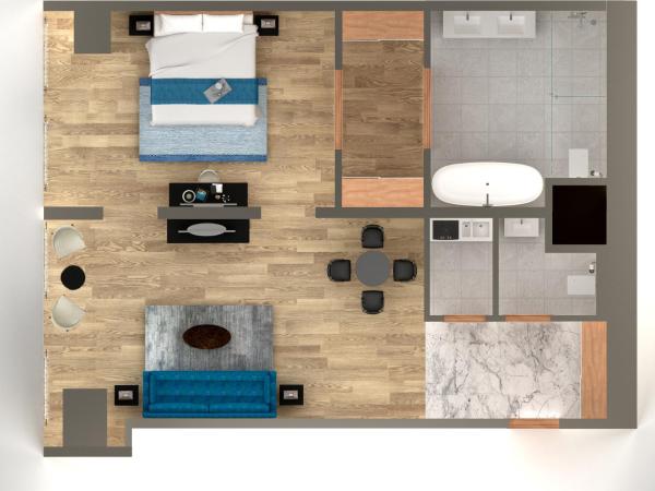 Wyndham Grand Istanbul Levent Hotel & Conference Center : photo 4 de la chambre suite senior 1 chambre avec kitchenette - vue sur ville