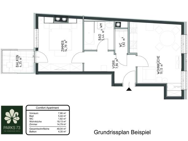 Parks 73 The Townhouse Hotel : photo 10 de la chambre appartement supérieur