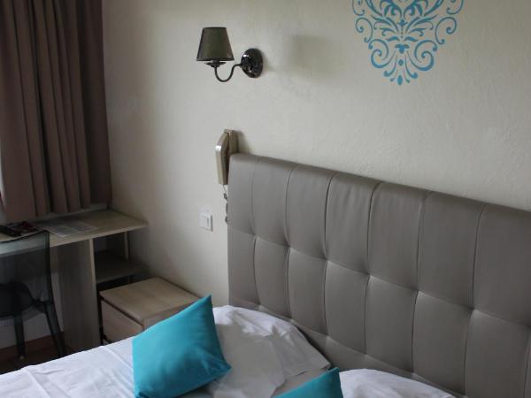 Logis Hôtel Restaurant La Vieille Ferme, Mâcon Nord : photo 1 de la chambre chambre lits jumeaux - vue sur jardin