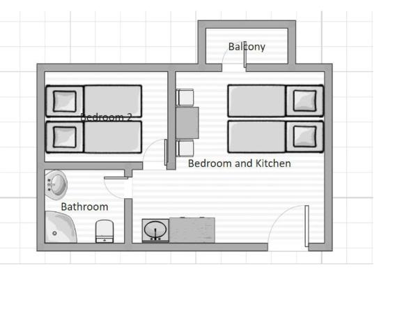 Downtown Apartment 9 : photo 1 de la chambre appartement avec balcon