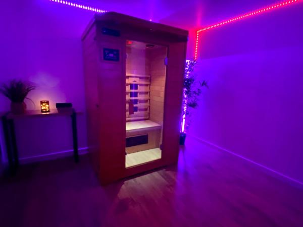 COSY & SPA Appartement Luxe JACUZZI SAUNA Suite Cristal : photo 10 de la chambre suite avec jacuzzi