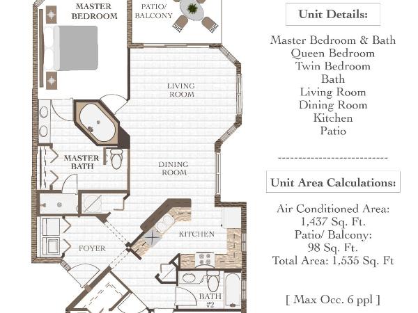 WorldQuest Orlando Resort : photo 9 de la chambre suite 2 chambres avec 2 salles de bains