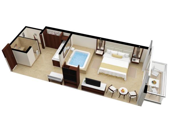 Sun Palace - All Inclusive Adults Only : photo 3 de la chambre superior honeymoon suite ocean view - king size bed
