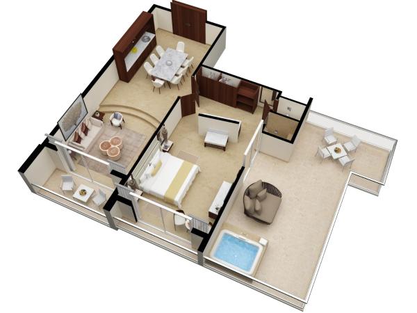 Sun Palace - All Inclusive Adults Only : photo 4 de la chambre superior governor suite partial ocean view - king size bed