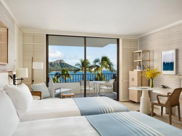 Halekulani : photo 2 de la chambre hébergement lits jumeaux diamond head - côté océan