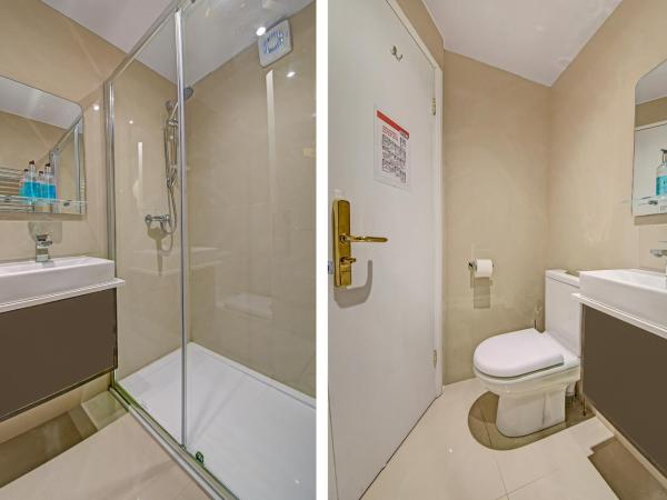 OYO 24 Sussex, London Paddington : photo 6 de la chambre chambre simple avec salle de bains à l'extérieur de la chambre