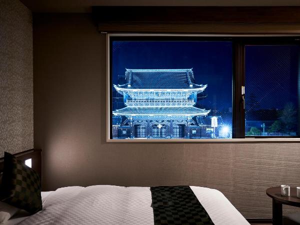 Hotel Kuu Kyoto : photo 9 de la chambre chambre lits jumeaux de luxe avec vue sur le temple
