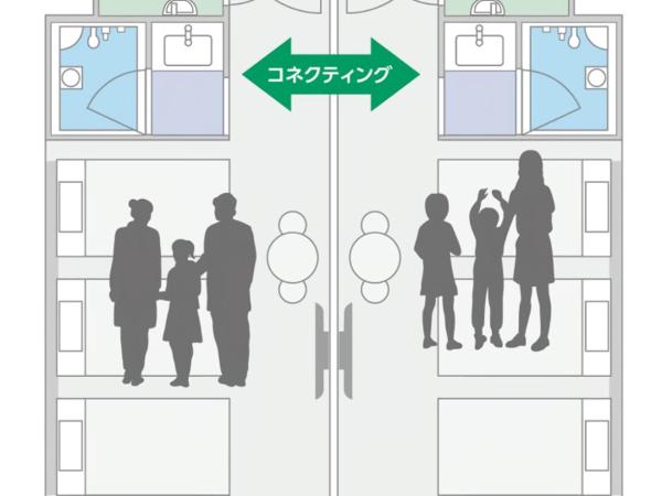 Karaksa Hotel Osaka Namba : photo 3 de la chambre chambre communicante (6 adultes)