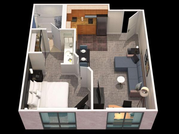 Sonesta ES Suites New Orleans Convention Center : photo 5 de la chambre suite 1 chambre avec lit queen-size