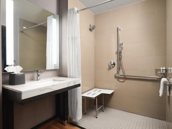 Hyatt Place LAX/Century BLVD : photo 4 de la chambre chambre lit king-size avec douche accessible en fauteuil roulant - adaptée aux personnes à mobilité réduite