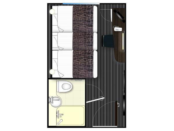 APA Hotel & Resort Tokyo Bay Shiomi : photo 3 de la chambre chambre triple - non-fumeurs