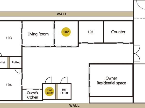 Hanok Guesthouse Suni : photo 8 de la chambre chambre double de style coréen avec salle de bains privative dans le jardin - 102